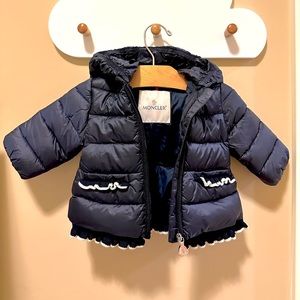NWOT Moncler Baby Ruffle Trim Puffer